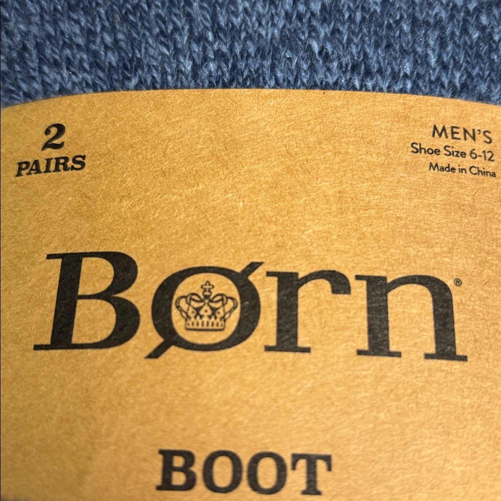 New Born Socks 2 Pair Men’s Blue Super Soft Boot Socks Casual Activewear Classic - Picture 6 of 13